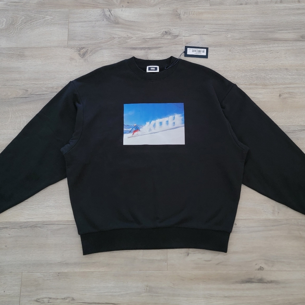 Kith Shred Nelson Black Crewneck Sweater sz Small
